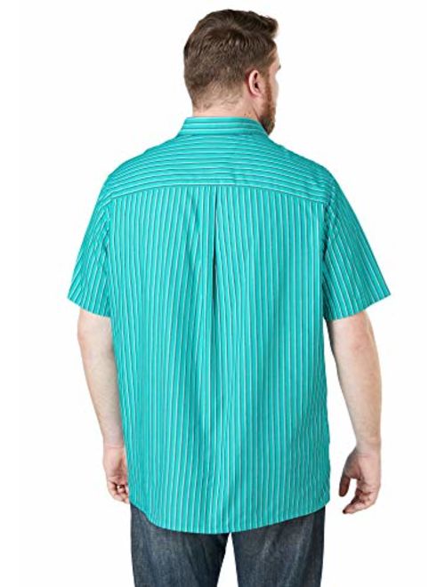 KingSize Men's Big and Tall Striped Short-Sleeve Sport Shirt