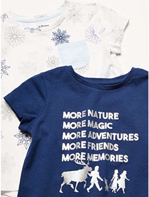 Amazon Brand - Spotted Zebra Girls Disney Star Wars Marvel Frozen Princess Short-Sleeve T-Shirts