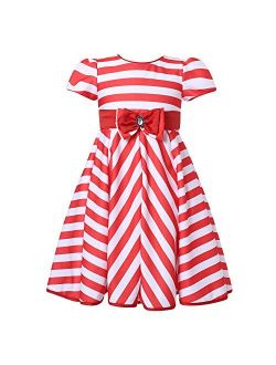 Richie House Girls' Striped Party Dress Size 3-12Y RH2226