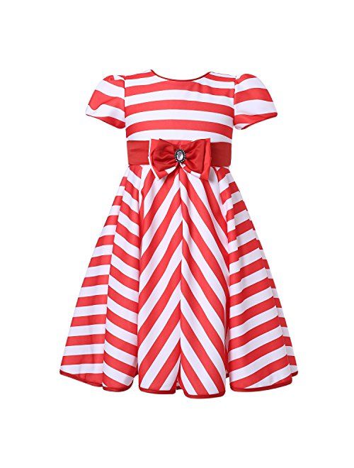 Richie House Girls' Striped Party Dress Size 3-12Y RH2226