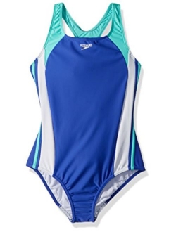 Girls One Piece Swimsuit Infinity Splice Thick Strap - Manufacturer Discontinued