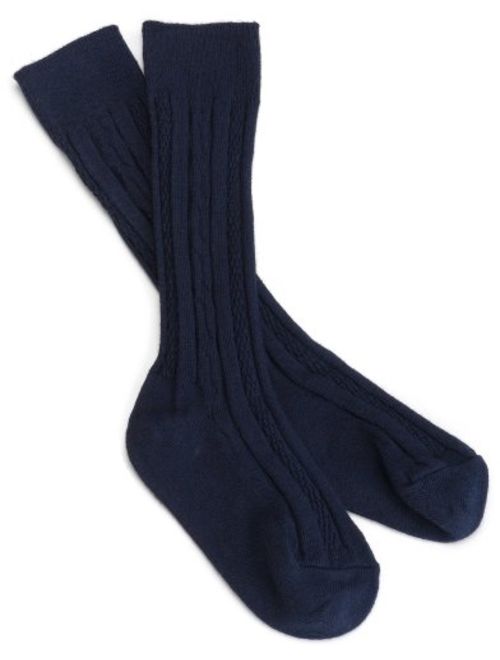 Jefferies Socks Big Girls' Classic Cable Knee Sock (Pack of 3)