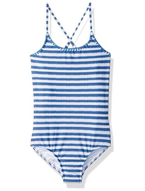 Seafolly Girls' Big Stripe Tank Swimsuit
