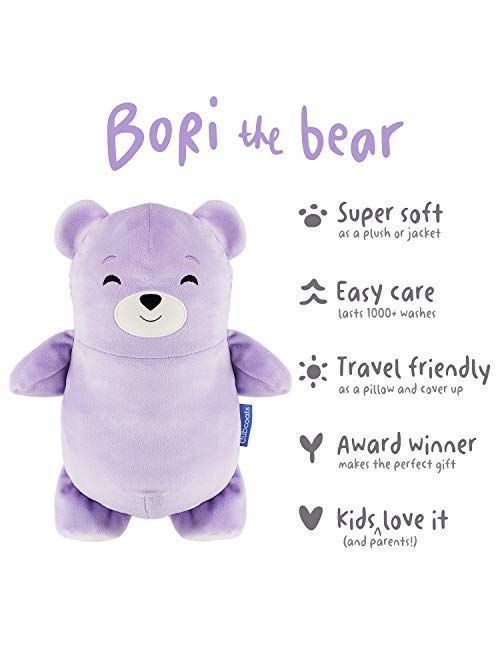 Cubcoats Bori The Bear - 2-in-1 Transforming Hoodie and Soft Plushie - Lilac Purple