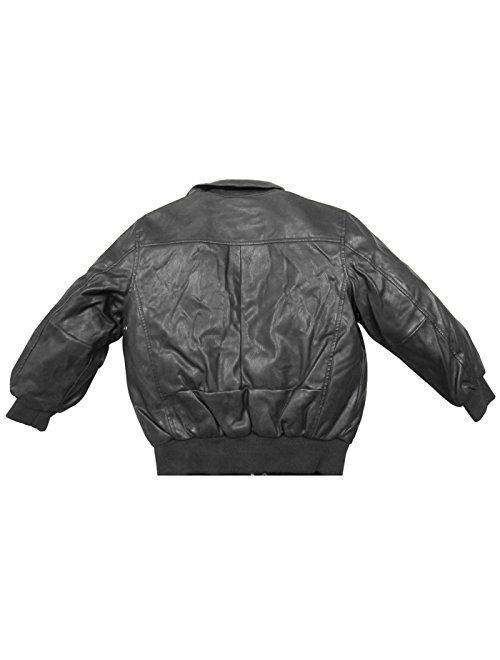 Landing Leathers Big Boys Air Force A-2 Faux Leather Flight Bomber Jacket