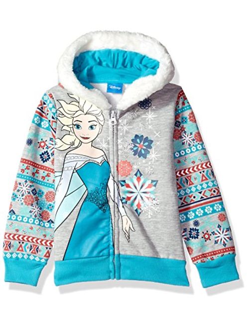 Disney Girls' Elsa Frozen Zip Up Hoodie
