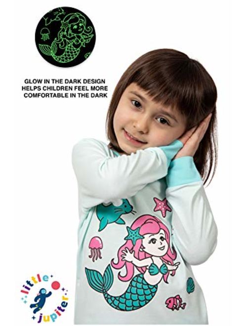 Little Jupiter - Glow in The Dark Girl Pajamas - Unicorn - Cat - Pjs for Girls - Kids Pajamas