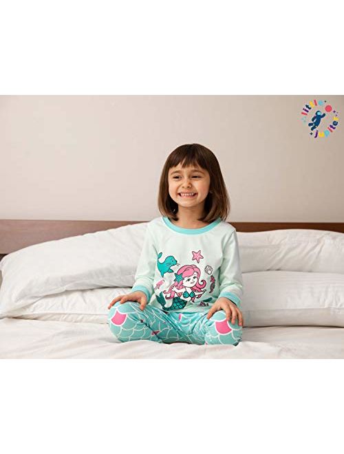 Little Jupiter - Glow in The Dark Girl Pajamas - Unicorn - Cat - Pjs for Girls - Kids Pajamas