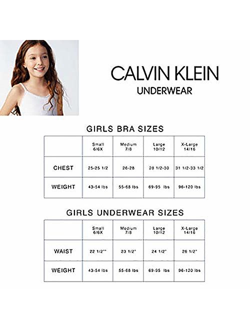 Calvin Klein Girls' Little 2 Piece Sleepwear Top and Bottom Long Sleeve Pajama Set Pj