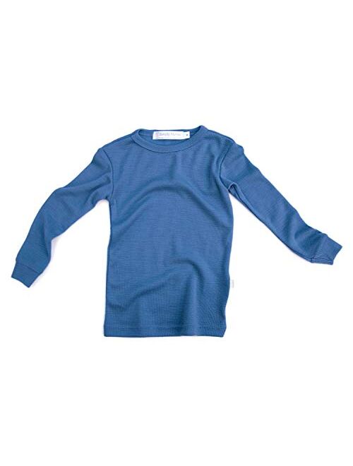 Merino Wool Kids Pajama Set. Thermal Underwear Base Layer PJ Unisex.