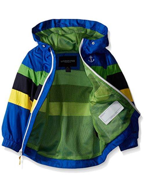 London Fog Little Boys' Toddler Chest Stripe Poly Lined Jacket