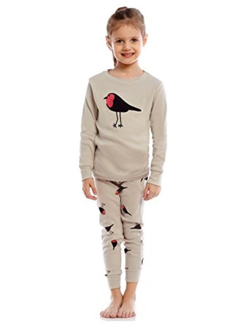 Leveret Kids & Toddler Horse Bird Girls Pajamas 2 Piece Pjs Set 100% Cotton Sleepwear (12 Months-14 Years)