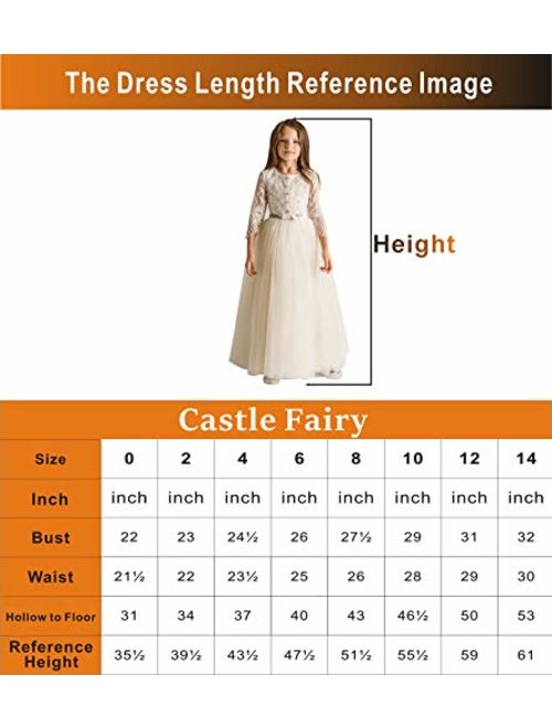 Castle Fairy Flower Girl Dress Chiffon Flutter Sleeve Holy Communion Dress Junior Bridesmaid Dress