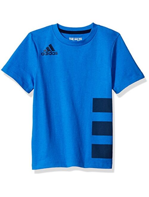 adidas Boys' Short Sleeve Cotton Jersey Graphic T-Shirt