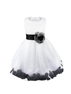 FEESHOW Wedding Pageant Petals Flower Girl Dress Bridesmaid Formal Graduation Party Prom Gown