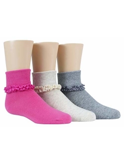Girls' 3-Pack Turncuff Socks