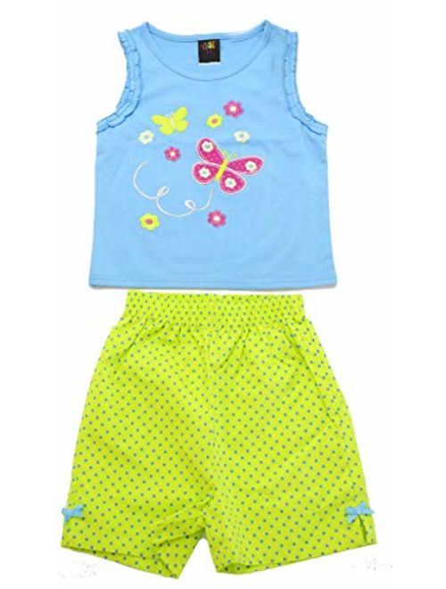 Just Love 2 Piece Summer Short Sets for Girls with Applique