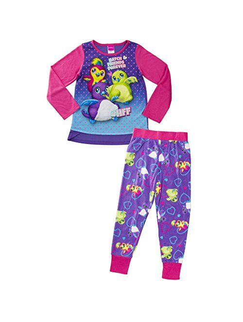 Hatchimals Girls' Little 2-pc Pajama Set, Long Sleeve W/Pant