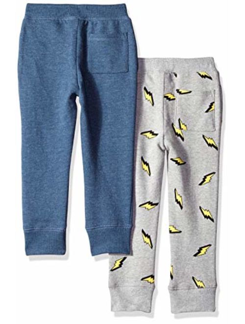 Amazon Brand - Spotted Zebra Boys' Toddler & Kids 2-Pack Fleece Jogger Pants