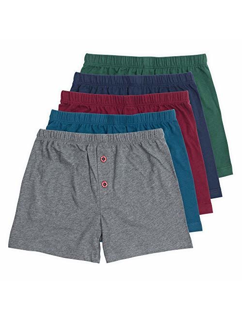 Lucky & Me | Noah Boys Boxer Shorts | Children's 100% Cotton Tagless Underwear | 5 Pack