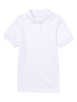 unik Girl's Uniform Polo Shirt Short Sleeve White Navy Sky Blue Red Green Pink