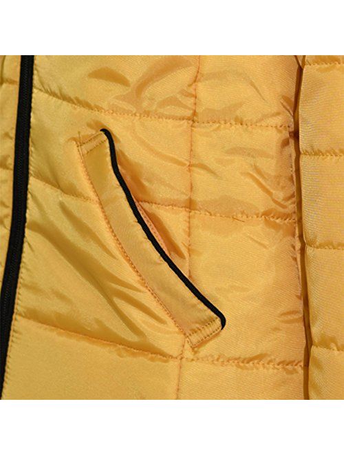 Girls Jacket Kids Padded Puffer Bubble Faux Fur Collar Warm Thick Coats 5-13 Yrs