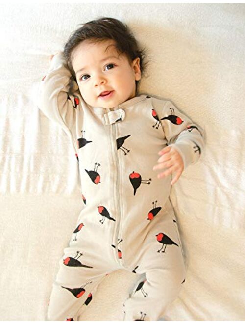 Leveret Baby Girls Footed Pajamas Sleeper 100% Cotton Kids & Toddler Pjs (3 Months-5 Toddler)