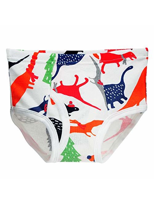 Closecret Kids Series Baby Soft Cotton Underwear Dinosaur Truck Shark Little Boys' Assorted Briefs(Pack of 6)