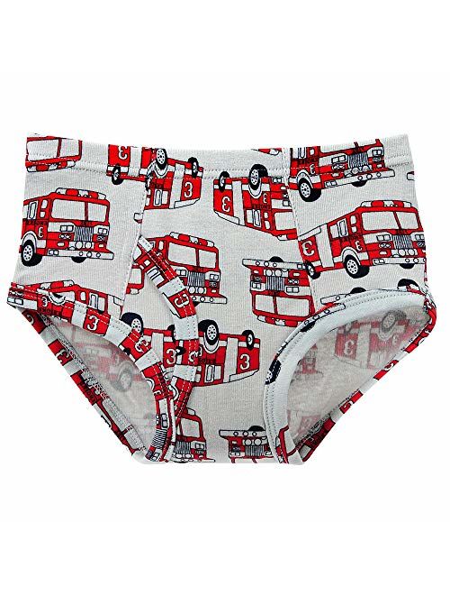 Closecret Kids Series Baby Soft Cotton Underwear Dinosaur Truck Shark Little Boys' Assorted Briefs(Pack of 6)
