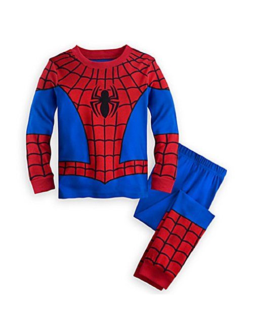 Disney Store Deluxe Spiderman Spider Man PJ Pajamas Boys Toddlers