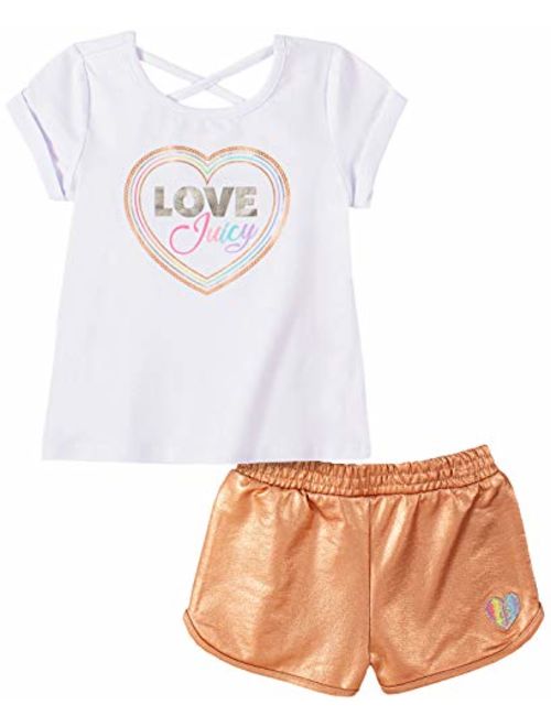 Juicy Couture Girls' 2 Pieces Shorts Set