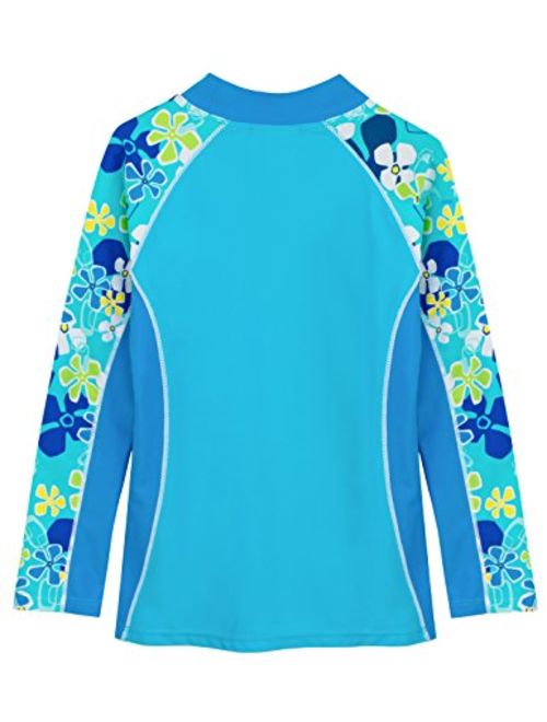 Tuga Girls Two-Piece Long Sleeve Swimsuit Set 2-14 Years, UPF 50+ Sun Protection