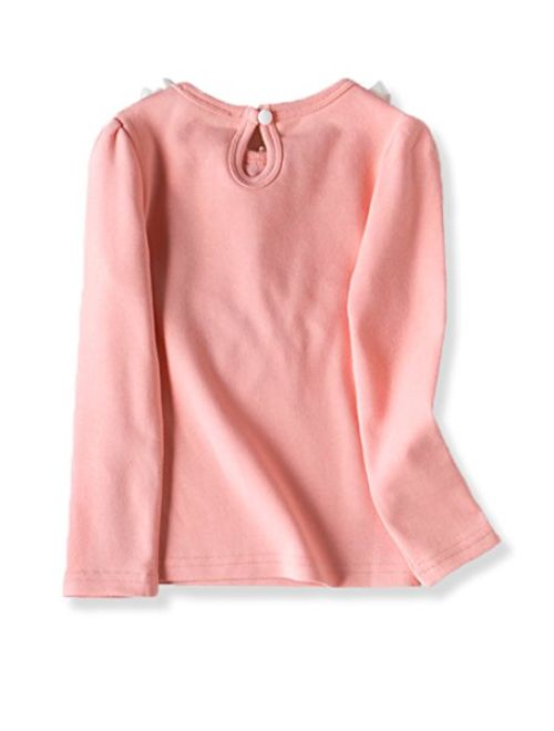 VYU Toddler Little Girls Long Sleeve Blouse 2-8 Years Kids Cotton Warm Shirts