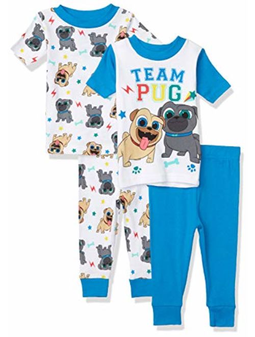 Disney Boys' Puppy Dog Pals 4-Piece Cotton Pajama Set