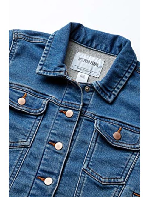 Amazon Brand - Spotted Zebra Girl's Toddler & Kid's Knit Denim Jacket