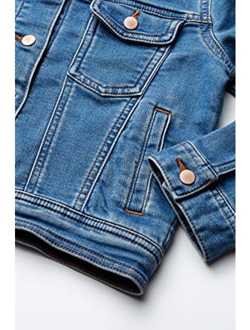 Amazon Brand - Spotted Zebra Girl's Toddler & Kid's Knit Denim Jacket