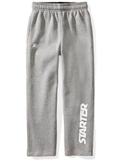 Starter Boys' Open-Bottom Logo Sweatpants with Pockets, Amazon Exclusive