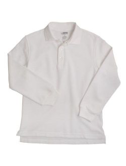 School Uniform Boys Long Sleeve Pique Polo Shirt