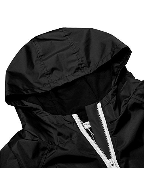 Arshiner Little Kid Waterproof Lightwight Jacket Outwear Raincoat with Hooded