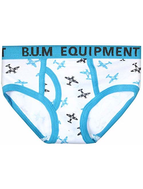 Equipment Toddler and Little Boys 6 Pack Underwear Briefs B.U.M Solids and Prints 
