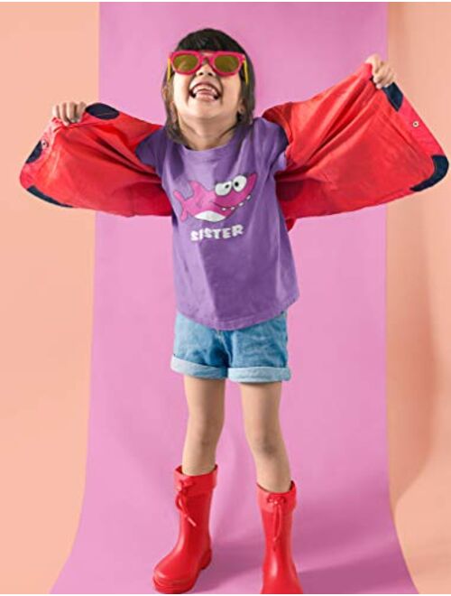 Tstars - Sister Shark Doo Doo Gift for Big Sister Toddler Kids T-Shirt