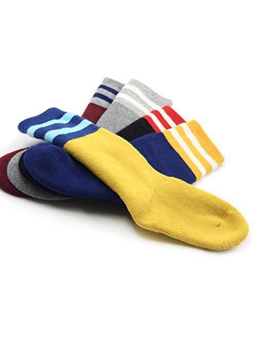 Boys Thick Cotton Socks Kids Winter Warm Thermal Crew Seamless Socks