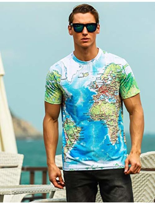 Sykooria Unisex 3D Novelty Tshirts Men Graphic Funny Tees Printed Crewneck Short Sleeve Summer Top T-Shirts