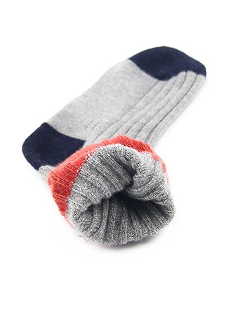 Boys Wool Socks Kids Crew Seamless Winter Warm Socks 6 Pack