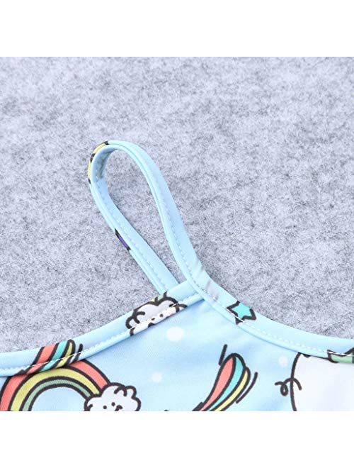 Vovotrade Cute Girls One-Piece Swimsuit Cartoon Pig Print Summer Beach Bathing Suit