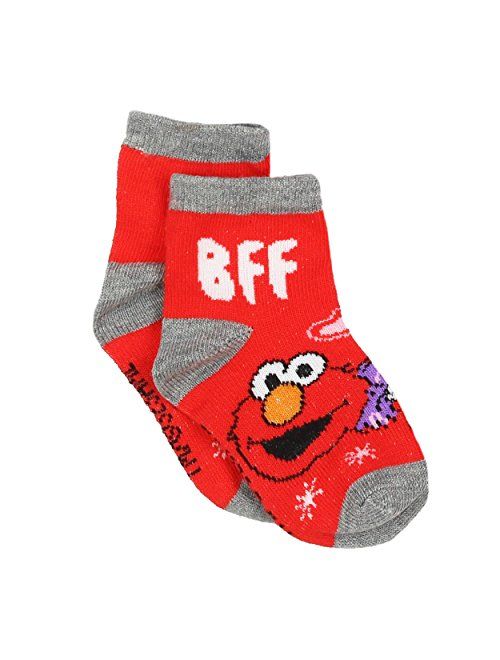 Sesame Street Elmo Abby Toddler Girls 6 pack Quarter Socks