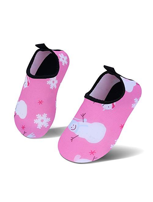 WXDZ Boys Girls Water Shoes Swim Shoes Quick Drying Barefoot Aqua Socks for Kids Beach Pool