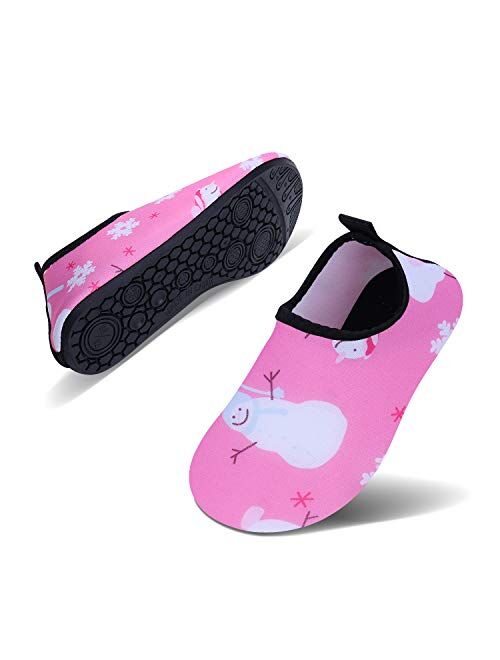 WXDZ Boys Girls Water Shoes Swim Shoes Quick Drying Barefoot Aqua Socks for Kids Beach Pool