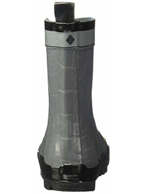 Kidorable Dragon Knight Grey Natural Rubber Rain Boots With A Pull On Heel Tab (Big Kid)