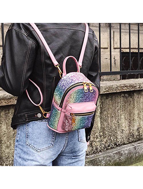 Girls Bling Mini Travel Backpack Kids Children School Bags Satchel Purses Daypack